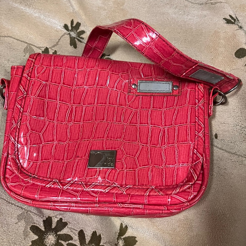 Small faux croc purse